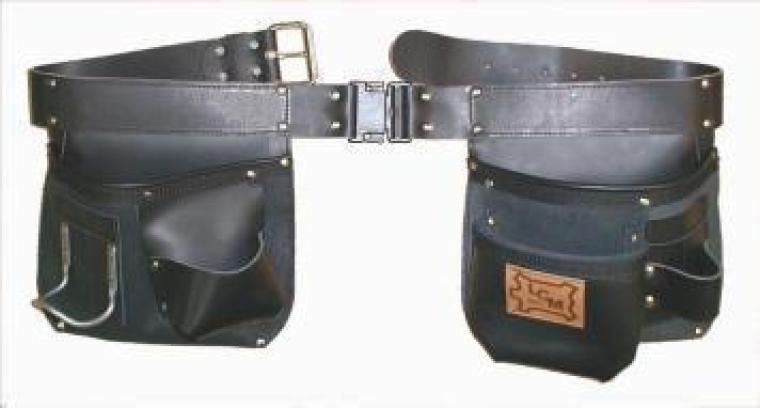 Sac à clous, 3 poches en cuir de 1 ière qualité