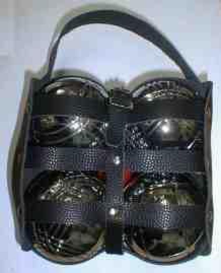 Étui à grosse boules (4) de pétanque 74 à 76 mm.