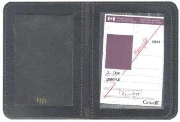 Customs Identification Holder
