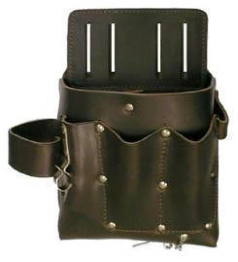 Sac électricien 12 compartiments en cuir épais