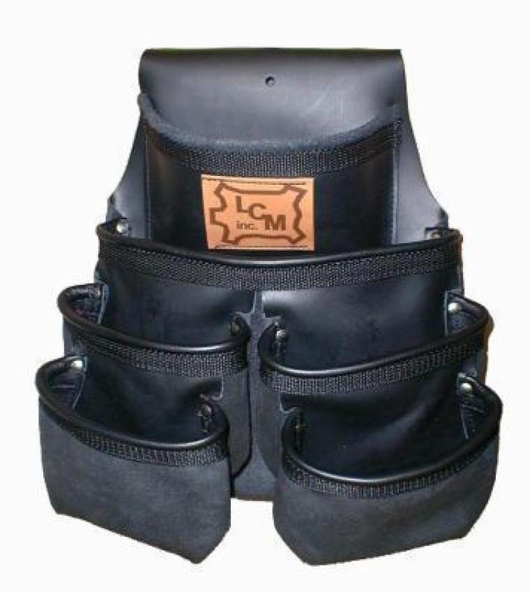 Sac à gyproc (6 poches) cuir noir