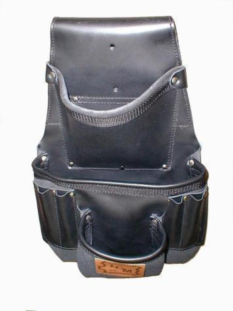 Sac à fondation (4 poches) cuir noir