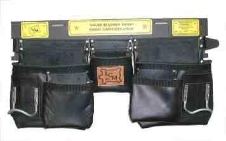 Sac à clou 5 poches en cuir 1 iere qualité ceint. en nylon 2".