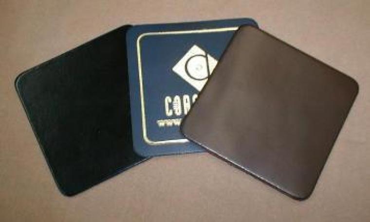 Sous-verre en cuir véritable CARRÉ COINS ARRONDIS 4