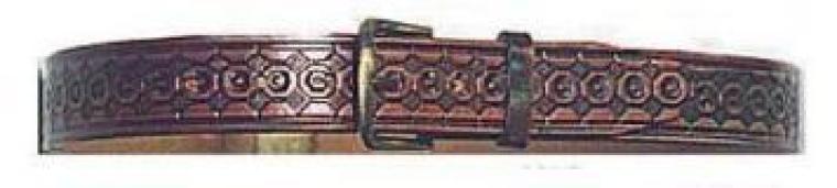 Ceinture 1 1/2 imprimé (rosette) teindu 2 tons