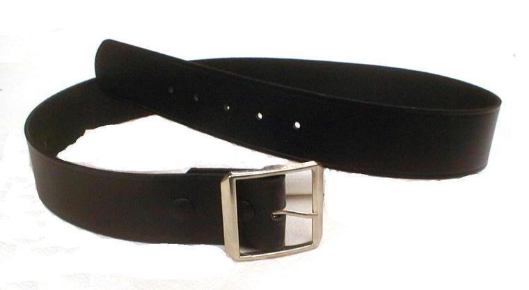 Simple 2" belt, silver buckle